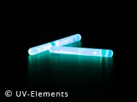 8x Mini Glow Sticks 40x4mm - blue