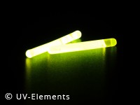 8x Mini Glow Sticks 40x4mm - yellow