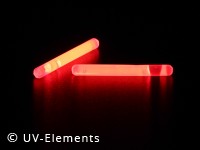8x Mini Glow Sticks 40x4mm - red