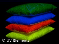 UV-active granulate Set1 4x250g (yellow,green,blue,red)