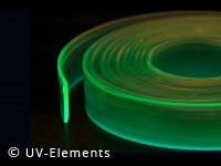 PVC UV active ribbon 2,5cm - greenyellow
