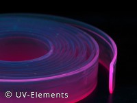 PVC UV active ribbon 2,5cm - pink