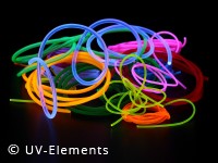 PVC UV active string/cable 4mm (color mix)