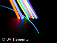 Plastilight UV active string 3mm - turquoise
