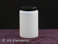 Round plastic jar 500ml milky haze (1.000 pieces)