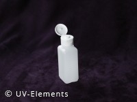 Square plastic jar with hinged cover cap 100ml (10pcs)