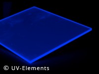 Fluoreszierende Acrylglasplatte 100x100cm 5mm - blau