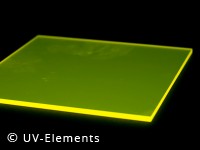 Fluoreszierende Acrylglasplatte 100x100cm 5mm - gelb