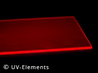 Fluoreszierende Acrylglasplatte 100x100cm 5mm - rot