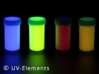 Unsichtbare Körpermalfarbe Set 2 (4x25ml Farben: blau, grün, gelb, rot)