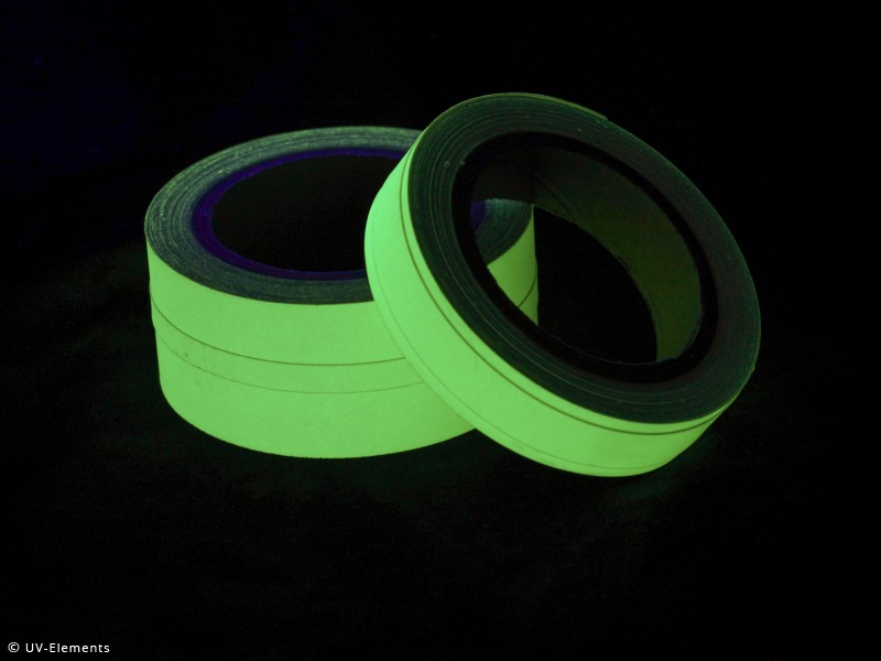 Klebeband Nachleucht-Tape 50mm x 10m Neon UV grün/gelb - Schwarzlicht 