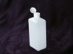 Square plastic jar with hinged cover cap 500ml (10pcs)